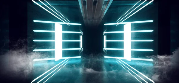 Smoke Fog Dance Club Neon Stage Beam Lasers Λαμπερό Ζωντανό Μπλε — Φωτογραφία Αρχείου