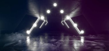 Bilimkurgu Fütüristik Duman Garaj Tüneli Uzaylı Boşluğu