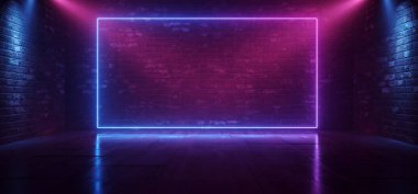 Dark Neon Lazer Işını Mor Mavi Sahne Dans Kulübü Retro Fut