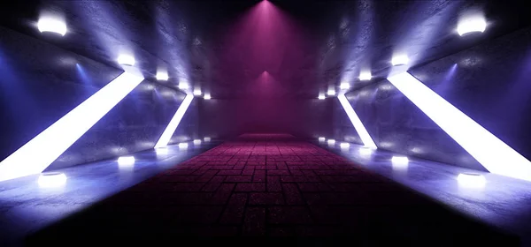 Sötét Neon Világító Klub Spot Lights kifutó Podium Stage Dance Fl — Stock Fotó