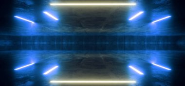 Çimento Koyu Grunge Mavi Sahne Parlayan Lider Park Altında