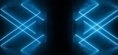 Kulüp Sahnesi Siber Punk Lazer Bilim Kurgu Geleceği Parlayan Işınlar 