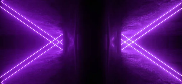 Cyberpunk Neon Laser Sci Fi Futuristische Stralen Gloeiende Paarse Viool — Stockfoto