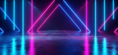 Siber Neon Klübü Dans Gecesi Tüneli Bilim Kurgu Fotografı Tr