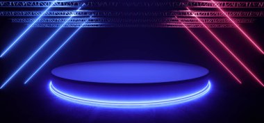 Sahne Neon Parlayan Lazerler Podyum Dans Sahnesi Gösteri Pu