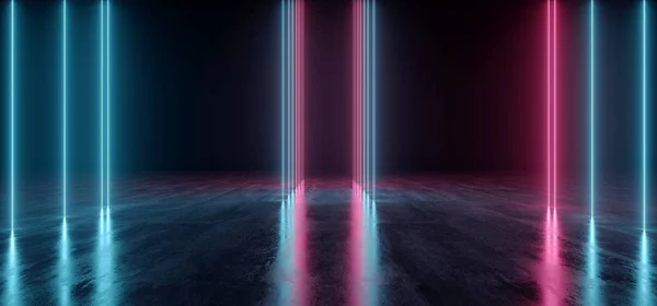 Donker Levendig Neon Laser Retro Sci Fi Futuristisch Modern Ruimteschip — Stockfoto