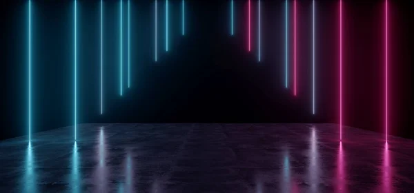 Laser cyber neon glühend pantone lila blau retro sci fi futuri — Stockfoto