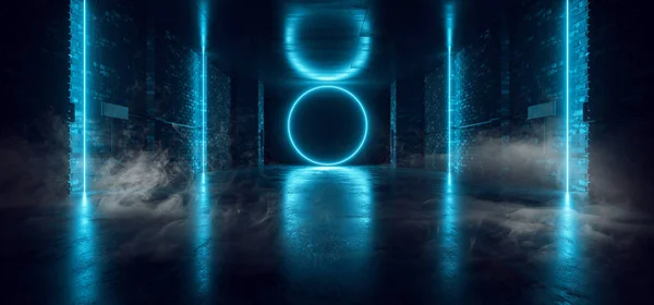 Füstkör Neon izzó kék Pantone Sci Fi Basement Retro Clu — Stock Fotó