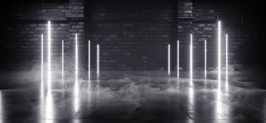 Modern Neon Lazer Fütürist Bilim Kurgu Tuğla Garaj Grunge Co.