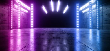 Bilim Kurgu Nörofisi Yeraltı Podyumu Araba Otoparkı Koridoru C