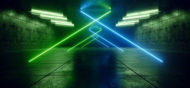 Bilim Kurgu Nörofisi Yeraltı Podyumu Araba Otoparkı Koridoru C