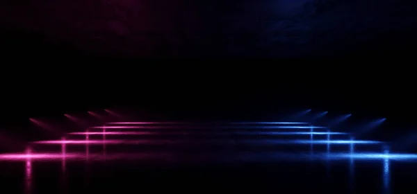 Purple Blue Neon Laser Retro Modern Sci Fi Futuristic Spaceship