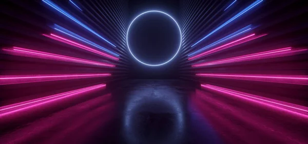 Cyberpunk Neon Laser Cyber Sci Fi Circle Lights Glowing Classic