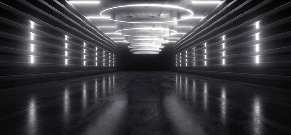 Neon Laser Cyber Virtual Reality Sci Fi Line Membentuk Cahaya Glowi — Stok Foto