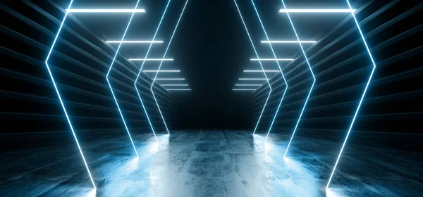 Неонові лазерні кібернетичні віртуальні реальності Sci Fi Line Shaped Lights Glowie — стокове фото