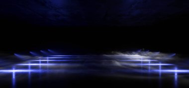 Smoke Sci Fi Futuristik Neon Lazer Klasik Pantone Blue Modern A