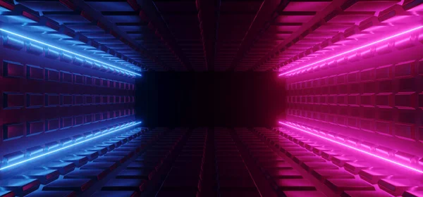 Fantascienza Scuro Neon Led Laser Viola Blu Classico Pantone Incandescente — Foto Stock