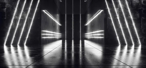 Dark Neon Background Sci Modern Futuristic Grunge Concrete Room Vertical — Stock Photo, Image