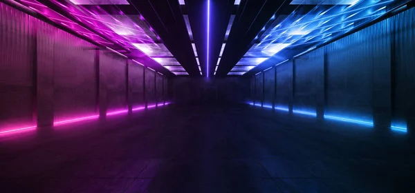 Néon Laser Sci Futuriste Cyber Lights Violet Rouge Bleu Pantone — Photo