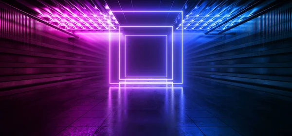 레이저 Neon Laser Sci 미래의 사이버 라이트 보라색붉은 Pantone 콘크리트 — 스톡 사진