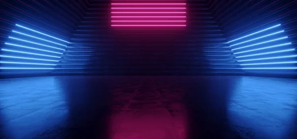 Moderno Laser Neon Led Pantone Roxo Azul Luzes Brilhando Linha — Fotografia de Stock