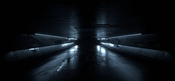 Abstrait Futuristic Sci Elégant Schéma Texture Alien Spaceship Garage Ciment — Photo