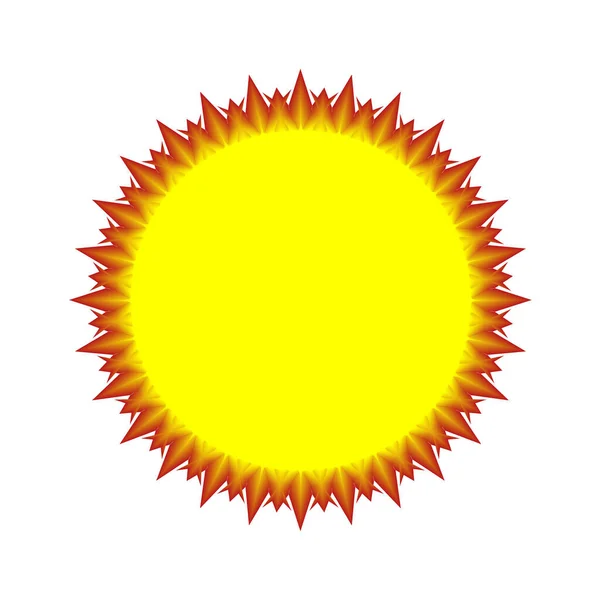 矢量太阳图解 带有文本消息空格的圆形 — 图库照片