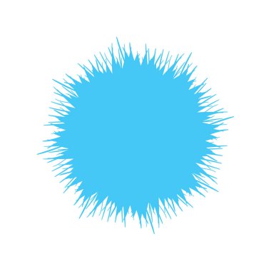 Metin iletisi için yeri olan parlak mavi vektör lekesi