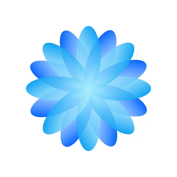 Abstrakcyjny Szablon Niebieski Gradientowy Kształt Kwiatowy Element Projektu — Zdjęcie stockowe