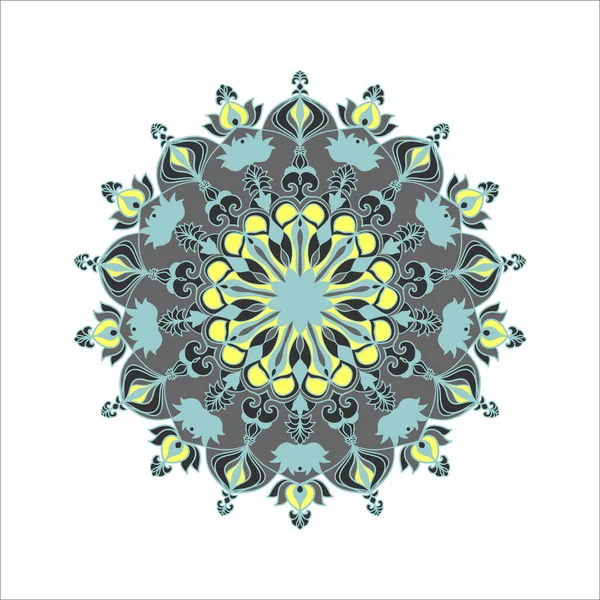 Abstraktní Vektor Mandala Dekorativní Vzor Kruhu Severním Stylu Barev Ideální — Stock fotografie