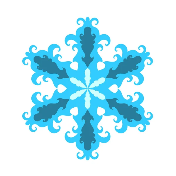 Copo Nieve Sobre Fondo Blanco Ilustración Vectorial — Foto de Stock