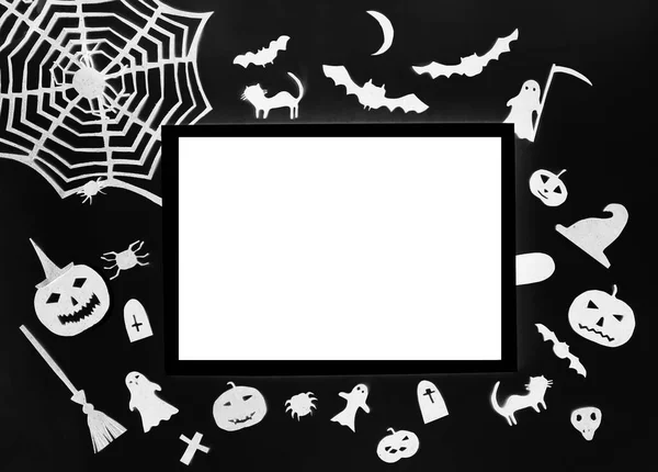 Dekoracje Halloween Party Ręcznie Robiony Wystrój Papieru Świąteczna Kartka Życzeniami — Zdjęcie stockowe