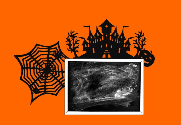 Dekoracje Halloween Party Ręcznie Robiony Wystrój Papieru Świąteczna Kartka Okolicznościowa — Zdjęcie stockowe