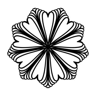 Klasik dekoratif unsur. Dantelli süs. Çemberin içinde soyut desen. Yetişkinler için boyama kitabı sayfası.