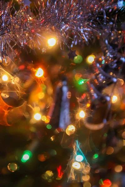 Decorazioni Rami Abete Durante Anno Nuovo Natale — Foto Stock