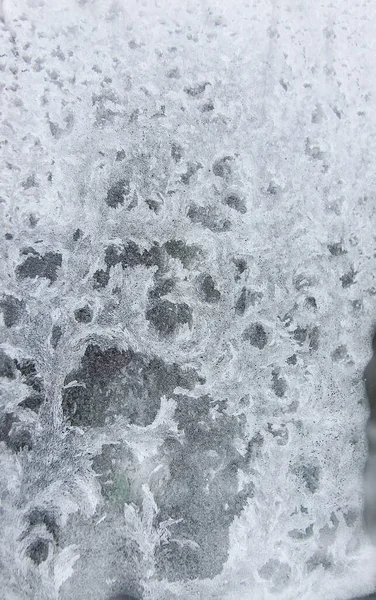 Closeup Ice Window — 스톡 사진