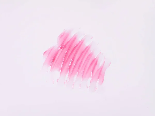 Hand Drawn Shape Heart Sample Pink Lip Gloss White Background — Stock Photo, Image
