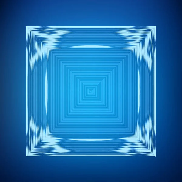 亮蓝色模糊背景上的装饰框架D — 图库矢量图片