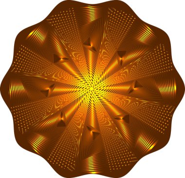 Soyut çarpık renkli şekil. Tasarım elementi.