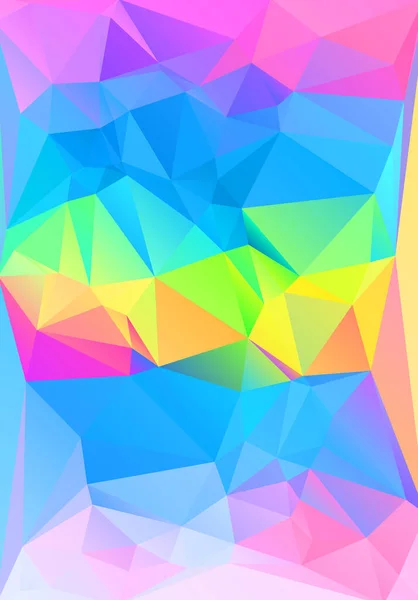 Fondo Geométrico Colorido Abstracto Polígonos Triangulares Ilustración Vectorial Retro Mosaico — Vector de stock