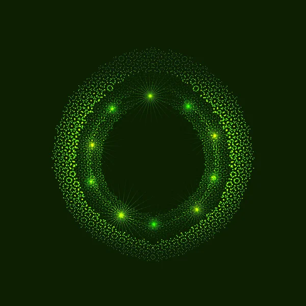 Abstraktní Lesklé Pozadí Dekorativní Designový Prvek Zelená Světlice — Stockový vektor