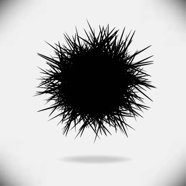 Abstrato Grunge Elemento Criativo Caótico Para Design Black Blot Bola —  Vetores de Stock