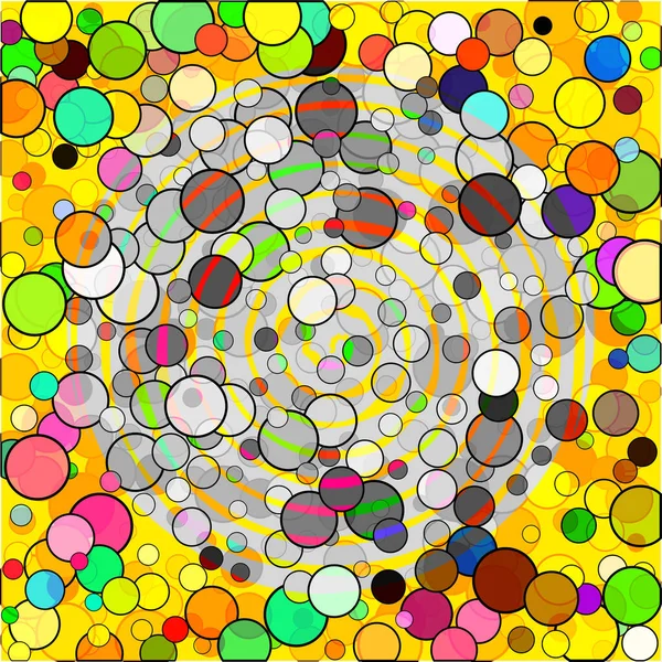 Fond Créatif Avec Des Cercles Colorés — Image vectorielle