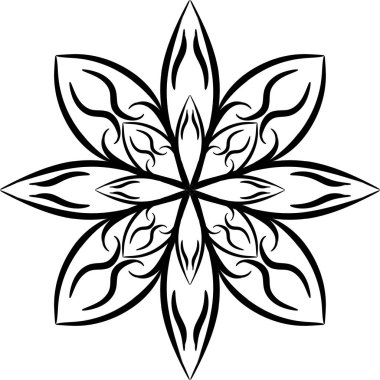 Soyut tasarım öğesi. Çiçek şekli.