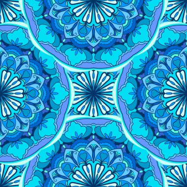 Geleneksel renkli, dikişsiz desen. Klasik arka plan. Tekstil, ambalaj kağıdı, kart, davetiye, duvar kağıdı, web için dekoratif arkaplan.