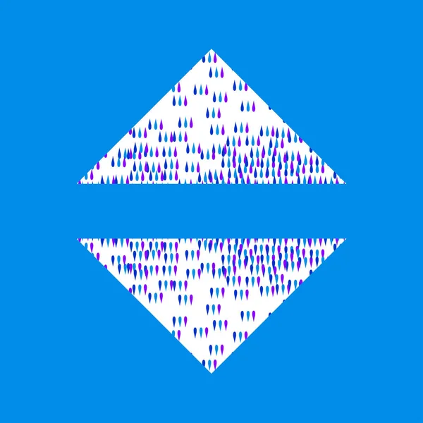 Triangles Abstraits Avec Des Gouttes Colorées Sur Fond Bleu Élément — Image vectorielle