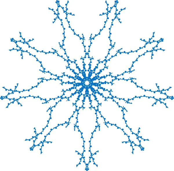 Ilustración Abstracta Copo Nieve Azul Elemento Diseño — Vector de stock