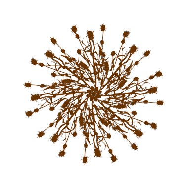 Dekoratif el çizimi dekoratif grafik tasarım ögesi.