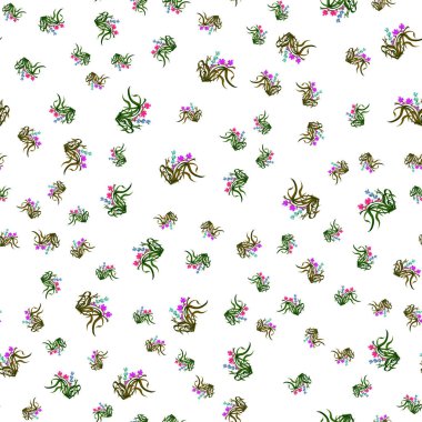 Suluboya yaz tasarımı çiçek elementleri, botanik koleksiyonu