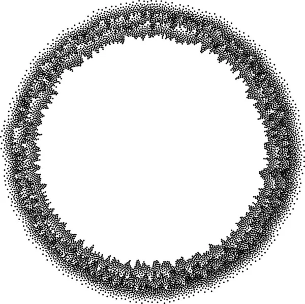 Абстрактная Черная Рамка Точек Белом Фоне — стоковый вектор